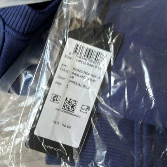 RAW G-Star CIRCLE RAW SWEATER Imperial Blue Large NWT in packaging - Picture 7 of 8